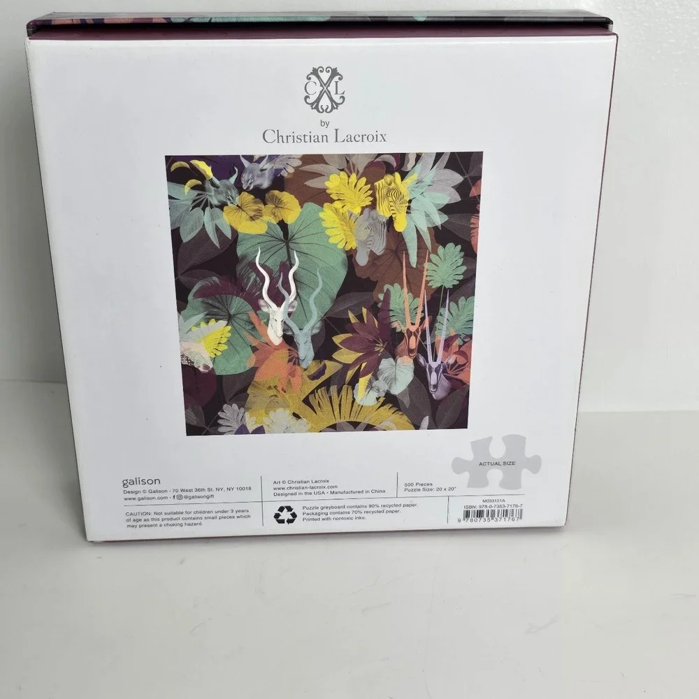 Christian Lacroix 500 Pieces Puzzle 20 X 20 Galison New Sealed